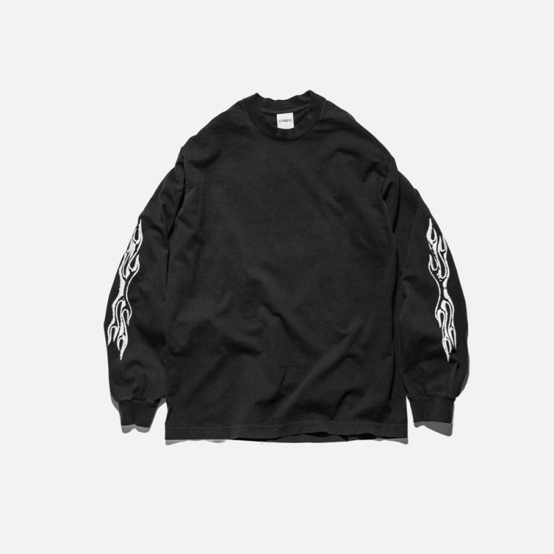 T-Shirt Straye Tribal L/S Noir | GOM-62019518